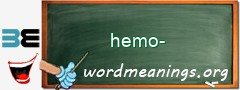 WordMeaning blackboard for hemo-